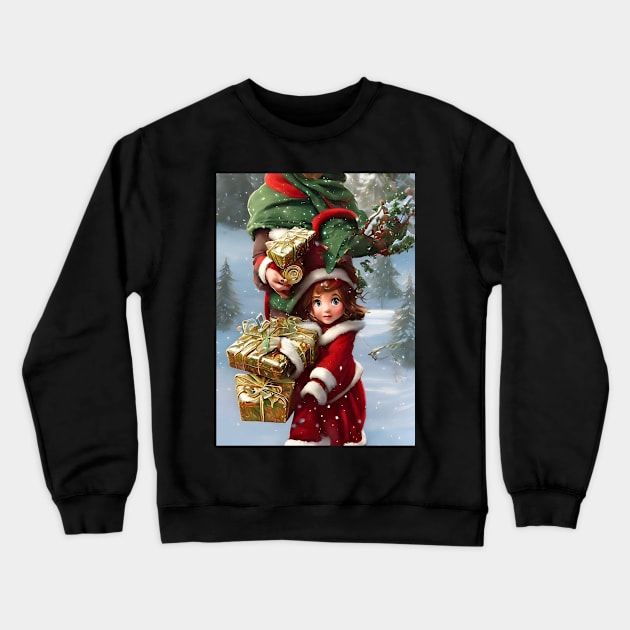 Santa's helper #8 Crewneck Sweatshirt by aifuntime